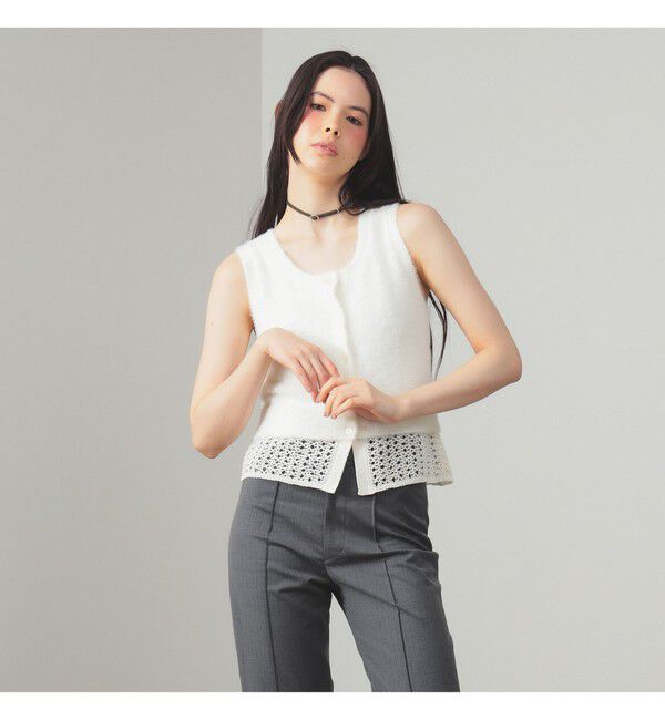 Ray BEAMS 「シャギー メッシュ ベスト」|ベスト・ジレ|