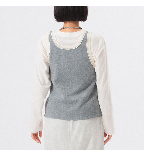 BEAMSBOY「12ゲージ ジャカード ライン タンク」|ベスト・ジレ|