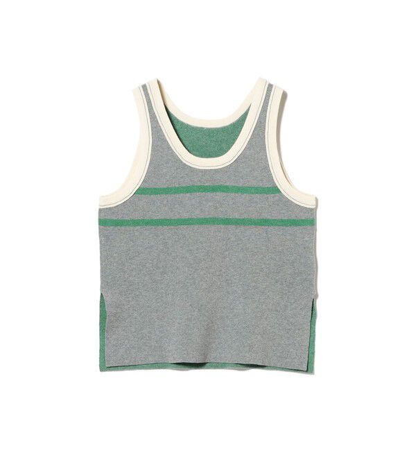 BEAMSBOY「12ゲージ ジャカード ライン タンク」|ベスト・ジレ|