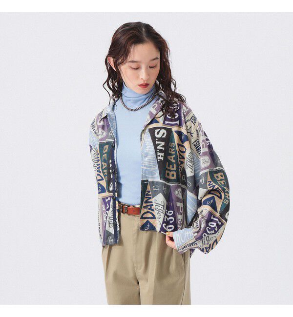 BEAMSBOY「ペナント プリント シャツ」|シャツ・ブラウス|BLUE