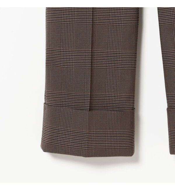 BEAMSBOY「チェック ロング ダブルヘム スラックス」|スラックス|