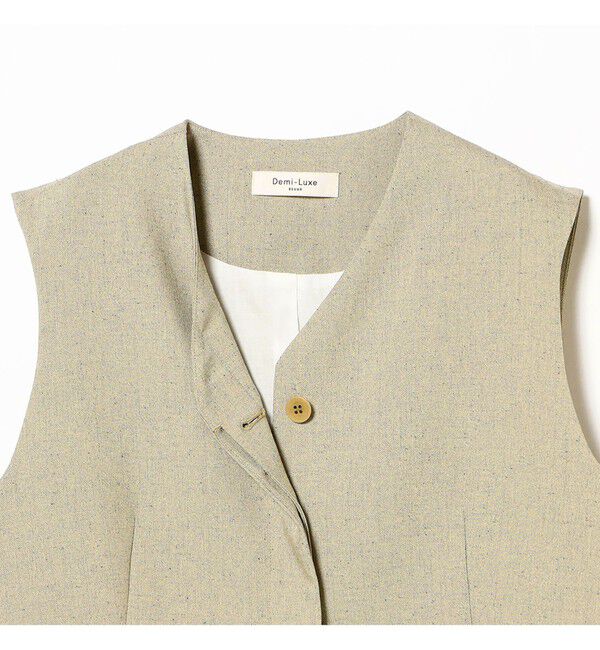 Demi-Luxe BEAMS 「ヒヨク Vネック ショートジレ」|ダウン|