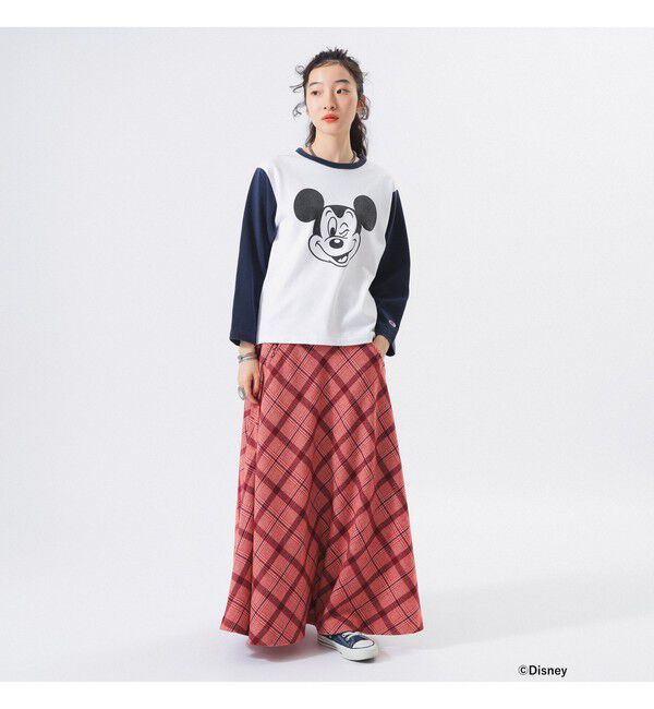 BEAMSBOY「【別注】Champion / ミッキーマウス / フットボール Tシャツ」|Tシャツ・カットソー|