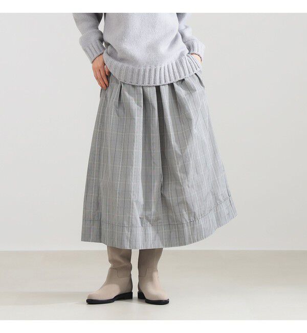 Demi-Luxe BEAMS 「ランダム タック フレアスカート」|スカート|GREY(CHECK)