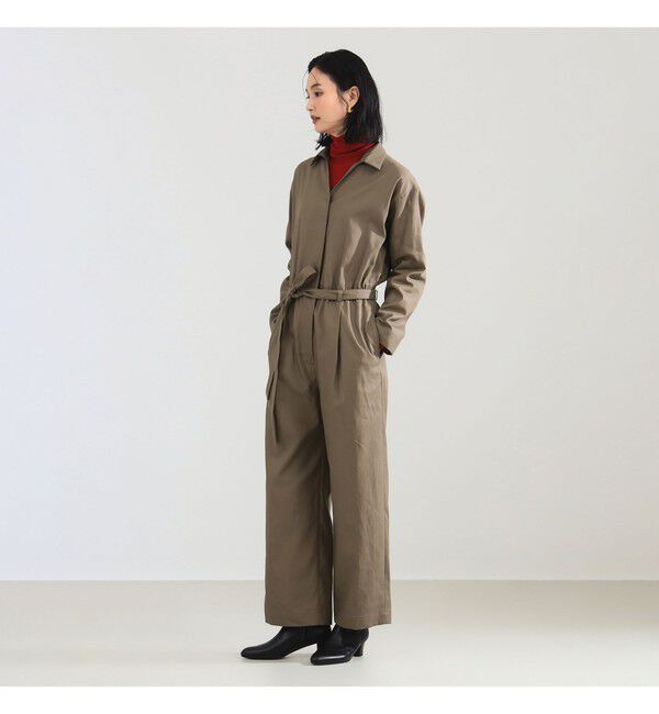 Demi-Luxe BEAMS 「スキッパー ギャバ ジャンプスーツ」|オールインワン|