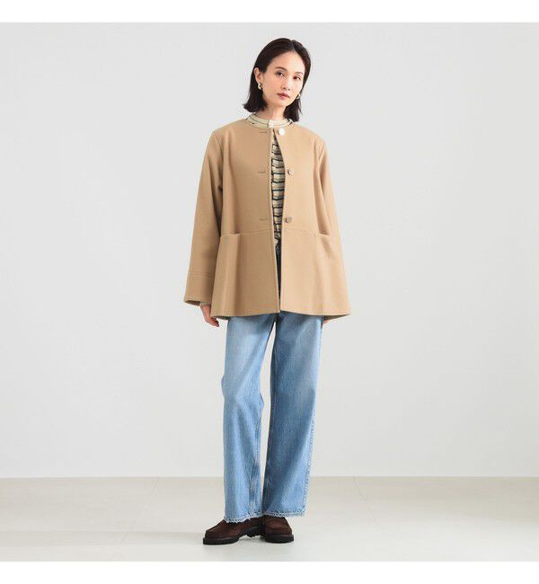 Demi-Luxe BEAMS 「ソフトメルトン ノーカラーコート」|ダッフルコート|