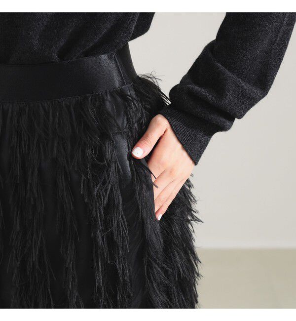 Demi-Luxe BEAMS 「フェザー ジャガード ドレス スカート .M」|スカート|