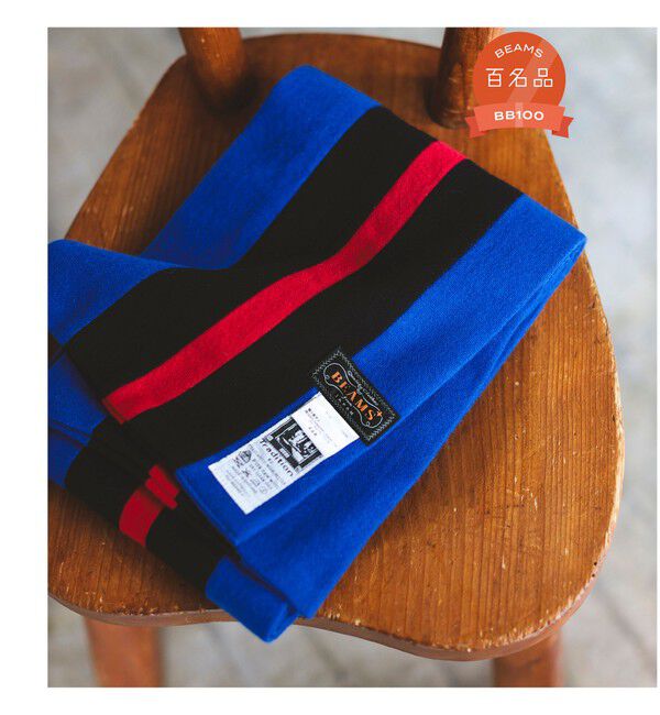 BEAMS PLUS「ENGLISH TRADITION &times; BEAMS PLUS / 別注 スクールマフラー」|マフラー|RYL*BLK*RED