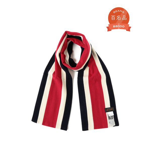 BEAMS PLUS「ENGLISH TRADITION &times; BEAMS PLUS / 別注 スクールマフラー」|マフラー|NVY*WHT*RED