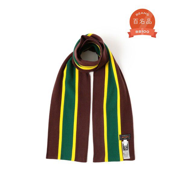 BEAMS PLUS「ENGLISH TRADITION &times; BEAMS PLUS / 別注 スクールマフラー」|マフラー|BRN*GLD*GRN