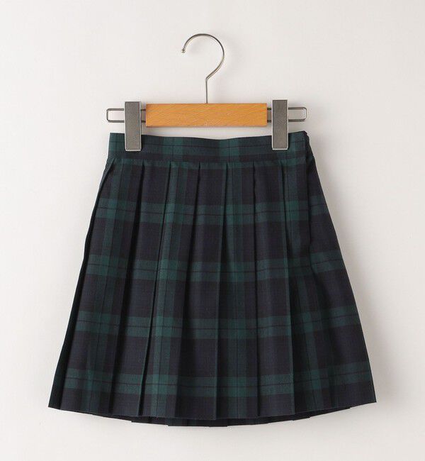 SHIPS KIDS「SHIPS KIDS:110～130cm / タータンチェック プリーツ スカート」|スカート|グリーン