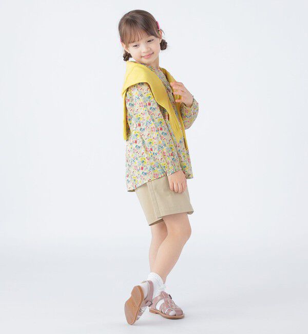 SHIPS KIDS「SHIPS KIDS:100～130cm / リバティ フリル 長袖 ブラウス」|シャツ・ブラウス|