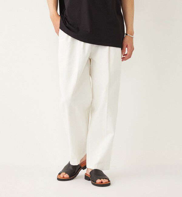 SHIPS Colors 「SHIPS Colors: テーパード ワイド トラウザー デニム◇」|デニム|オフホワイト