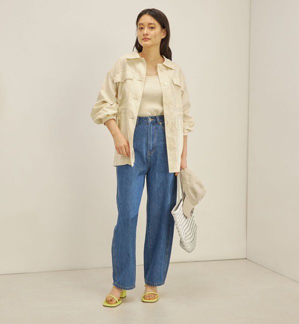 SHIPS for women「〈手洗い可能〉綿麻 ミリタリー オーバー ジャケット」|ミリタリー・モッズコート|