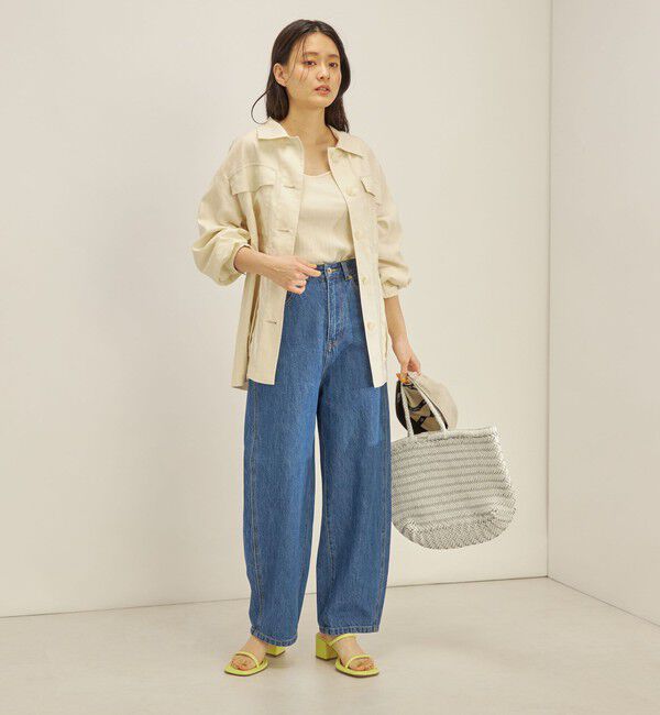 SHIPS for women「〈手洗い可能〉綿麻 ミリタリー オーバー ジャケット」|ミリタリー・モッズコート|