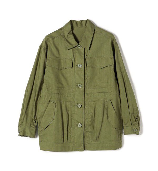 SHIPS for women「〈手洗い可能〉綿麻 ミリタリー オーバー ジャケット」|ミリタリー・モッズコート|