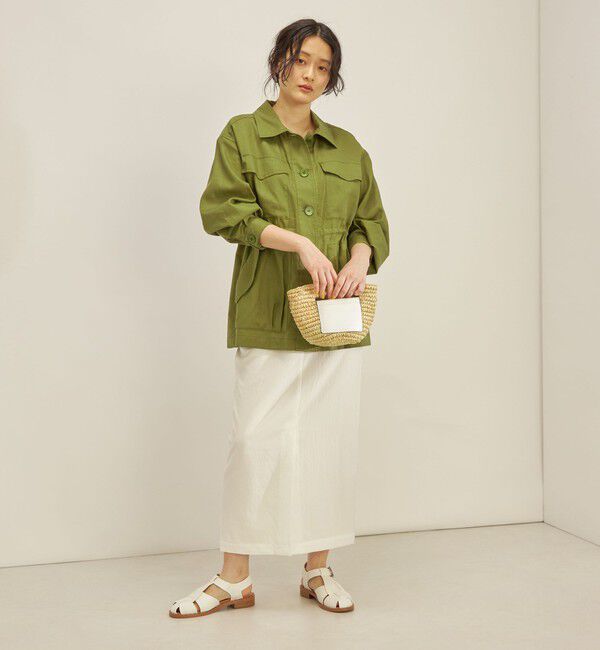 SHIPS for women「〈手洗い可能〉綿麻 ミリタリー オーバー ジャケット」|ミリタリー・モッズコート|