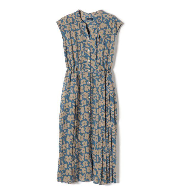 SHIPS for women「【WEB限定】〈洗濯機可能〉ドット 花柄 サイド プリーツ フレンチスリーブ ワンピース」|ワンピース|