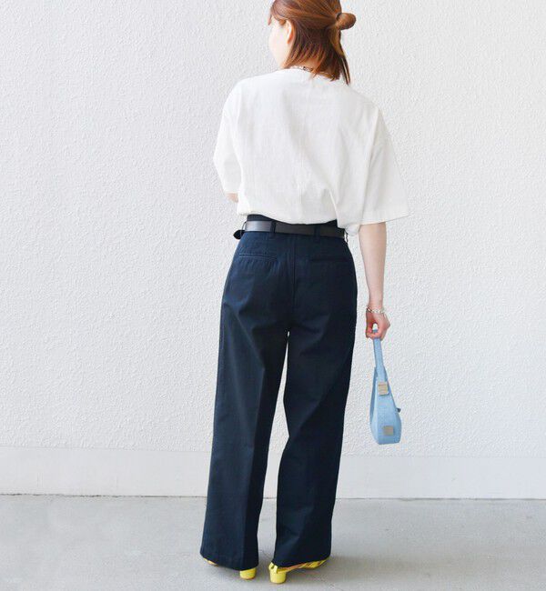 SHIPS for women「* 〈手洗い可能〉2タック ワイド チノパンツ ◇」|チノ|