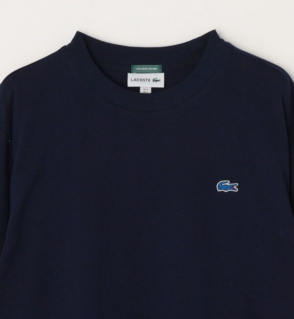 SHIPS any「【SHIPS any別注】LACOSTE: ワンポイント ピケ クルーネック Tシャツ (ロンT)◇」|Tシャツ・カットソー|