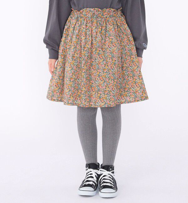 SHIPS KIDS「SHIPS KIDS:140～150cm / リバティ スカート」|フレア|オレンジ系