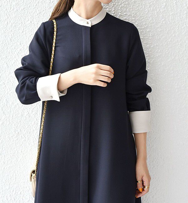 SHIPS any「《一部追加予約》SHIPS any:〈洗濯機可能〉ダブルクロス Aライン シャツワンピース」|ワンピース|