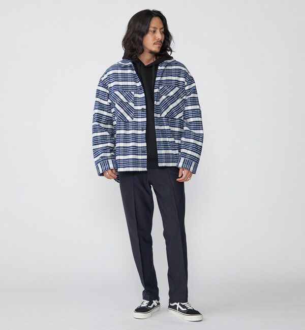 SHIPS「【WEB限定】SHIPS: モール チェック ダブルポケット CPO シャツ ジャケット」|ミリタリージャケット|