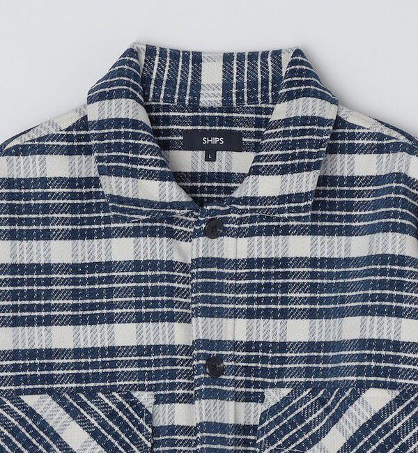 SHIPS「【WEB限定】SHIPS: モール チェック ダブルポケット CPO シャツ ジャケット」|ミリタリージャケット|