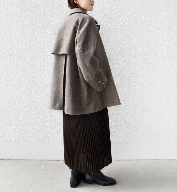 SHIPS for women「【WEB限定】〈手洗い可能〉ウール ライク ジャージー メルトン 2WAY Pコート」|ピーコート|