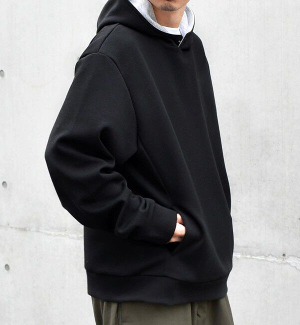 SHIPS any「SHIPS any: ダブルフェイス ポンチ スナップ パーカー 24SS◇」|パーカー|ブラック