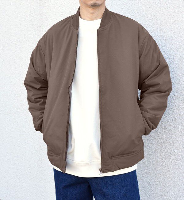 SHIPS any「SHIPS any: カルゼ 中綿 リブ ブルゾン」|ブルゾン・スタジャン|