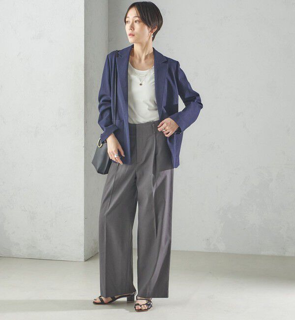 SHIPS for women「〈手洗い可能 〉ドライオックス フロント タック ストレート パンツ 25SS」|その他|