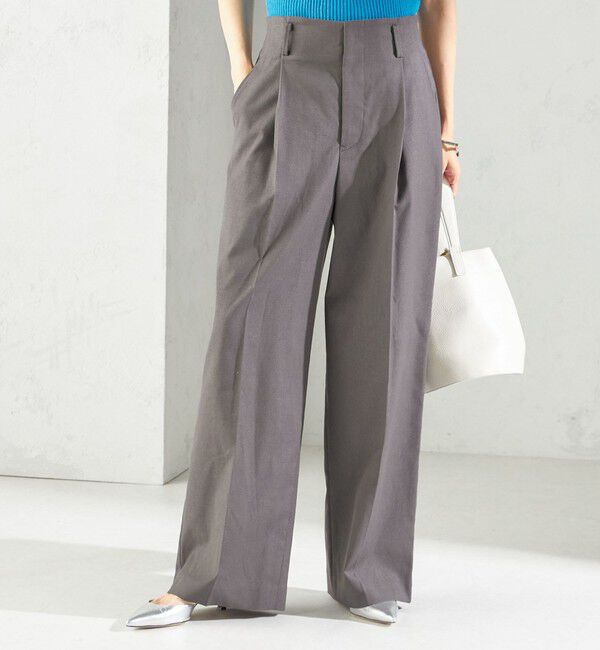 SHIPS for women「〈手洗い可能 〉ドライオックス フロント タック ストレート パンツ 25SS」|その他|