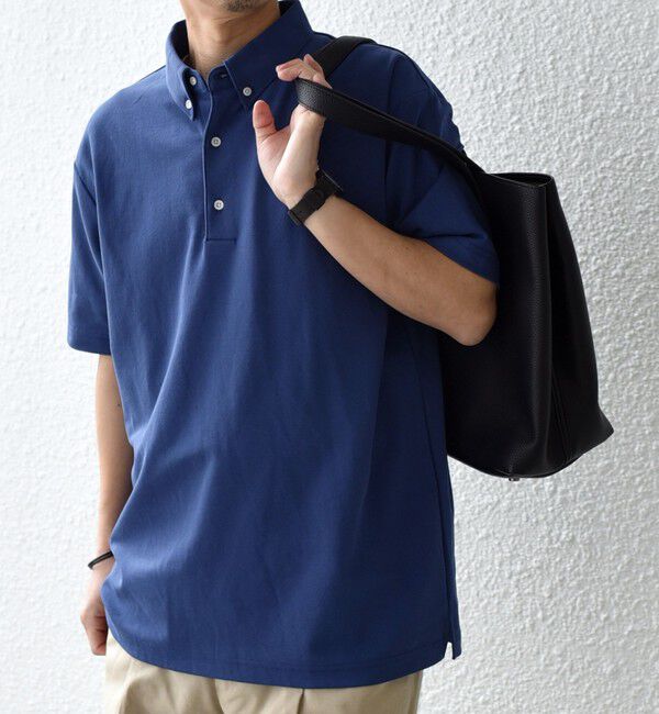 SHIPS any「SHIPS any:〈接触冷感/遮熱/UVカット機能等〉サマーファンクション 鹿の子 ボタンダウンポロシャツ◇」|ポロシャツ|