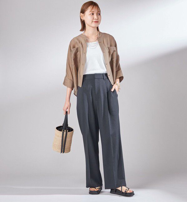 SHIPS for women「〈手洗い可能〉シルク混 シアー 羽織 シャツ」|シャツ・ブラウス|