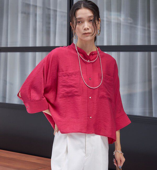 SHIPS for women「〈手洗い可能〉シルク混 シアー 羽織 シャツ」|シャツ・ブラウス|