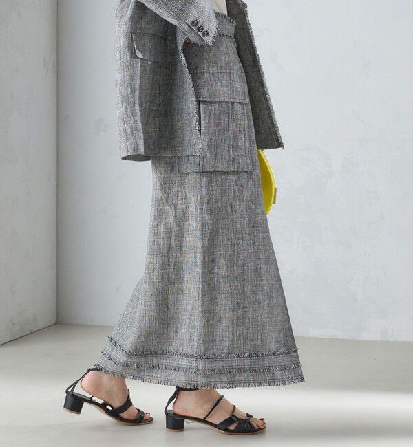 SHIPS for women「〈手洗い可能〉チェック / 無地 サイド ポケット タイト スカート」|スカート|