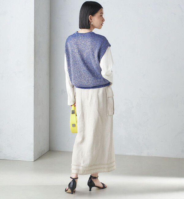 SHIPS for women「〈手洗い可能〉チェック / 無地 サイド ポケット タイト スカート」|スカート|