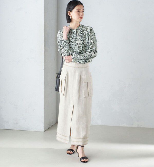 SHIPS for women「〈手洗い可能〉チェック / 無地 サイド ポケット タイト スカート」|スカート|