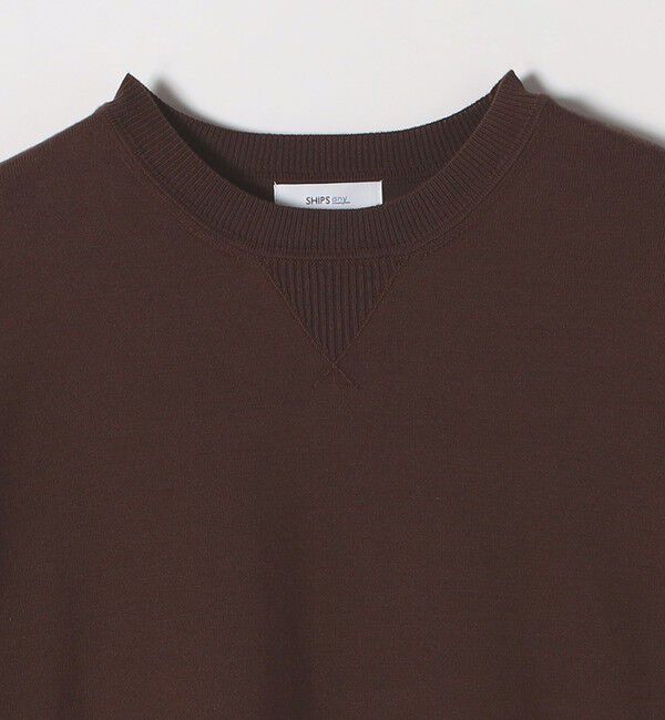 SHIPS any「SHIPS any:〈手洗い可能〉スウェットライク ニット プルオーバー」|ニット・セーター|