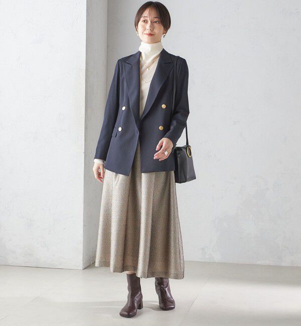 SHIPS for women「〈手洗い可能〉ラメ ブッチャー タック フレア スカート」|フレア|