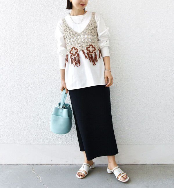 SHIPS for women「LOGAN KNITTING MILLS:〈手洗い可能〉モール ビスチェ」|ニット・セーター|