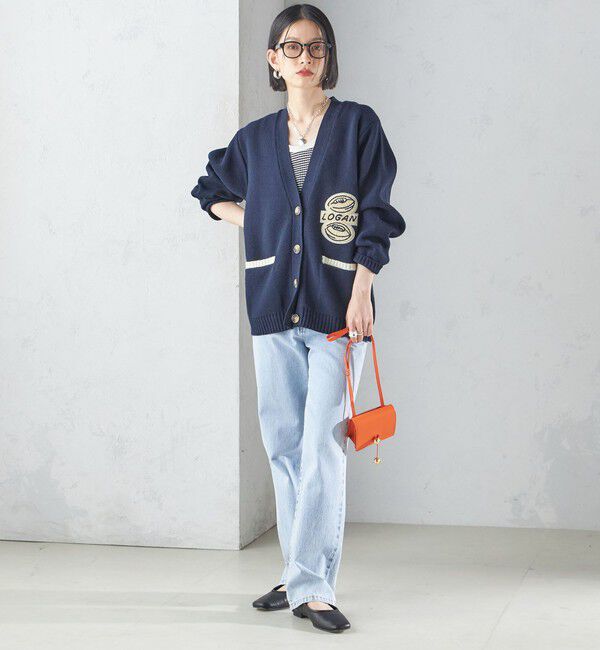 SHIPS for women「【SHIPS別注】LOGAN KNITTING MILLS: Vネック パッチ カーディガン」|カーディガン|