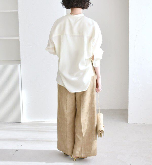 quaranciel「quaranciel:〈手洗い可能〉ドレッシー ワーク ポケット シャツ」|シャツ・ブラウス|