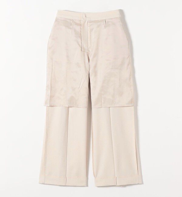 quaranciel「quaranciel: フラップ デザイン センター シーム セミ ワイド パンツ（セットアップ対応）」|その他|