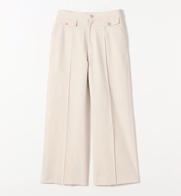 quaranciel「quaranciel: フラップ デザイン センター シーム セミ ワイド パンツ（セットアップ対応）」|その他|