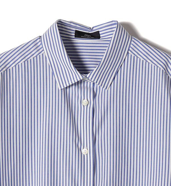 SHIPS for women「SHIPS Primary Navy Label:コットン タイプライター ビッグ シャツ」|シャツ・ブラウス|