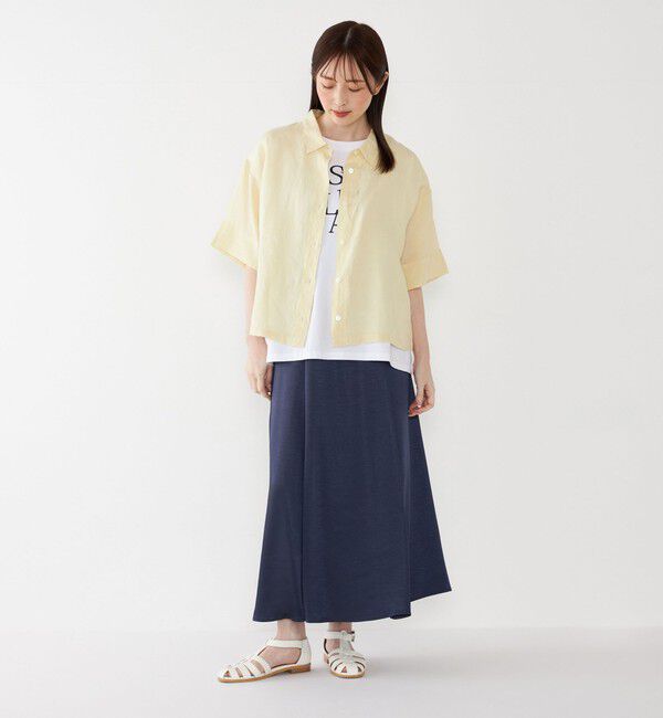 SHIPS Colors 「SHIPS Colors:〈洗濯機可能〉ユーロリネン (EURO Linen) ボクシー シャツ◇」|シャツ・ブラウス|