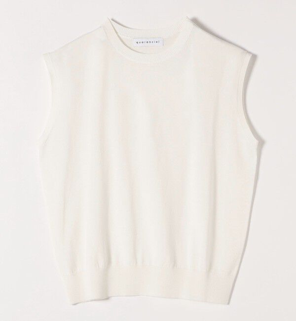 quaranciel「quaranciel:〈接触冷感〉フレンチスリーブ ベーシック シアー ニット プルオーバー」|ニット・セーター|