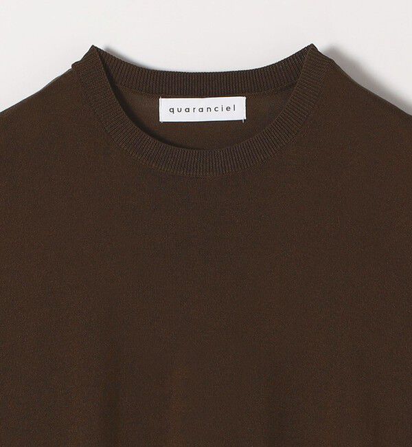 quaranciel「quaranciel:〈接触冷感〉フレンチスリーブ ベーシック シアー ニット プルオーバー」|ニット・セーター|
